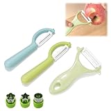Kinderschäler, Sparschäler Kartoffelschäler Set, Y-Förmig Gemüseschäler, 3...