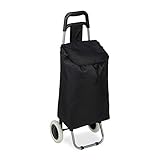Relaxdays Einkaufstrolley klappbar, Abnehmbare Tasche 28 L, Einkaufswagen mit Rollen...