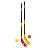 Bandito FunHockey Schlägerset inkl. Bälle für Kinder, Floorball für Garten,...