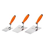 Mivos Edelstahl Trapezkellen-Set 3-teilig 130 mm 160 mm 180 mm – Rostfreie Maurerkellen...