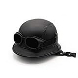 Mienloco Motorrad Jet Helm Harley Chopper Militär Halbschale Biker Mofa Roller...