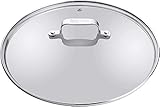 Jamie Oliver by Tefal Topfdeckel 24 cm, Glasdeckel mit Edelstahlrand, Dampfauslassventil,...