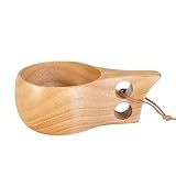 JINYOMFLY Holztasse Holztassen 200ml, Kuksa Holztasse Kaffeetasse aus Holz, Natürlicher...