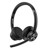 TECKNET V5.2 Bluetooth Headset mit Mikrofon, Wireless Headset mit Noise...