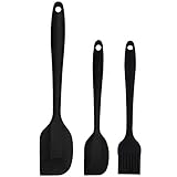 Silikon Teigschaber 3 Stück(27cm - 20.5cm) und Silikon Backpinsel (20.5cm) Set...