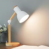 Chao Zan E27 Tischlampe Leselampe im klassichen Holz-Design,...