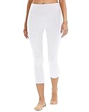 DDOBB Capri Leggings Damen High Waist 3/4 Leggins Blickdicht Caprihose Kurze...