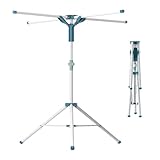 Relaxdays Wäscheständer, klappbar, höhenverstellbar, 80–200 cm, 4 Trockenstangen,...