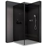 BERNSTEIN Duschkabine 90x90cm Höhe 195cm Eckdusche Fronteinstieg Duschabtrennung NT416...
