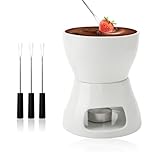DAWRIS Keramik Fondueset Schokofondue Fondue Schokolade Schokoladenfondue,...