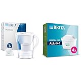 BRITA Wasserfilter-Kanne Marella weiß (2,4l) & Wasserfilter Kartusche MAXTRA PRO All-in-1...