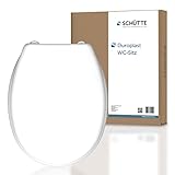 SCHÜTTE WC-Sitz ohne Absenkautomatik | Klodeckel mit Metallscharnieren | Kratzfestes...