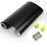 Tafelfolie Magnetisch Selbstklebend - 60 x 40cm, Inkl. Magnetfolie, 6 staublose...
