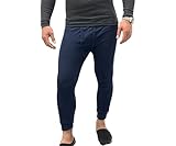 Dunkelstein Winter Unterhose Thermohose angeraut gefüttert Blau XL
