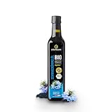 Kräuterland Bio Schwarzkümmelöl 500ml, ungefiltert, kaltgepresst, vegan, reich an...