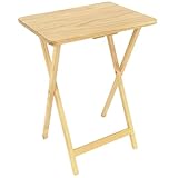 XJKLBYQ Klapper TV -Tabletttisch, Stabiler Holzfalt -TV -Tisch Platz sparen leichte und...