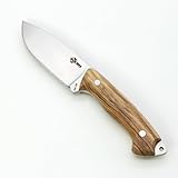 KH-Security Jagdmesser mit fester Klinge 58 HRC Olivenholzgriff incl. Gürtelscheide -...