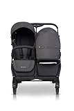 Doppel-Kinderwagen für verschiedene Altersgruppen: 2 Kinderwagen + 1 Babywanne + Zubehör...