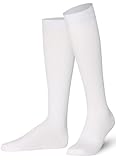 Mysocks Unisex Kniestrümpfe lange Socken Weiß