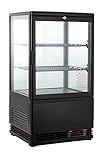 GastroHero Kühlvitrine 58 Liter I Buffet Vitrine +2 °C und +6 °C mit LED I Kühlvitrine...