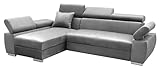 MEBLE-LUX - Ecksofa OTTO, Eckcouch mit Schlaffunktion, Federkern, Verstellbare...