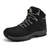 SPSHOOS Herren Winterschuhe Warm Gefüttert Schneestiefel Trekking Wanderschuhe...