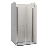 i-flair 90cm - Verstellbereich von 88-92cm, Höhe: 195 cm, Duschabtrennung, Duschtür aus...