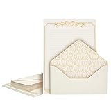 Vintage Briefpapier mit Umschlägen (Set, 60 Blatt, 30 Umschläge) - Liniert,...