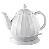 WASSERKOCHER Keramik 1,2 L 1200 W Teekocher Wasserkessel Weiß MAESTRO KETTLE