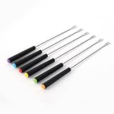 wrtgerht Besteck 12-teiliges Set, Kunststoffgriff, Edelstahlgabel, Grillgabel,...