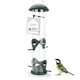 WILDLIFE HOME Körner Vogelfutterspender I 30cm mit 4 Anflugplätzen I Vogel Futterstation...