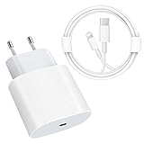 USB C Schnellladegerät - MFi Zertifiziert - Schnellladegerät PD 20W mit 6FT C...