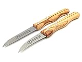 H. Herder 2 Solingen Küchenmesser/Schälmesser 17,5/15,8cm Spezialstahl rostfrei Olive...