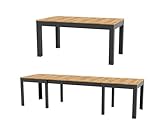MPS groß praktisch Tisch WENUS 160-300x90x76cm Eiche Craft Schwarz 4-12...