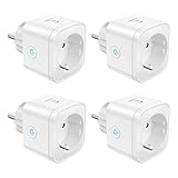 WLAN Smart Steckdose EIGHTREE, Alexa Steckdose 4er Pack, Smart Home WiFi...