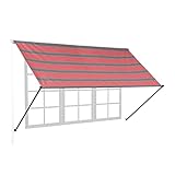 Relaxdays Fallarmmarkise, HxB: 120x250 cm, einziehbar, UV-Schutz, Polyester,...