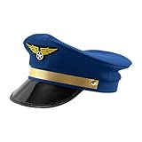 Pipi Kapitänsmützen für Männer, Kapitän Pilotenhut - Frauen Cap | Männer Piloten...