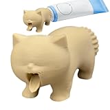 Katzen-Zahnpastaspender – 3,9 x 7 x 4,1 cm, langlebiger Silikon-Zahnpasta-Spender,...