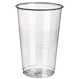 Papstar Plastikbecher / Kunststoffbecher 0.3 l transparent (100 Stück) ø 7.8...