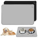 Druuzyl Silikon-Futtermatten für Haustiere 2 Stück Napfunterlage Hund Katzen,...