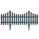 vidaXL 17x Gartenzaun 10m Zierzaun Beeteinfassung Beetumrandung Palisade