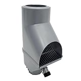 Jardinion Regenwasserfilter, Fallrohr Laubabscheider Silber 30,5 x 12 x 17,5 cm...
