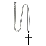 FOMIYES Kreuzpulloverkette Kreuzkette für Männer Herren Kreuz Halsketten Halskette mit...
