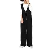 Damen-Jumpsuit mit einfarbiger Rüschen, Spitze, ärmellos, zum Schnüren, mittellang,...