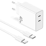 iPhone Schnellladegerät, 40W USB C Ladegerät und iPhone Ladekabel 2M, iPhone Ladestecker...