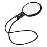 Qerwsdty Freihändige Lupe, 36 LED-Leuchten, 5- Bis 15-Fache Wiederaufladbare Halslupe...