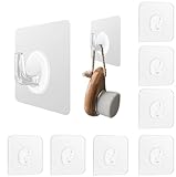 Klebehaken Transparent,20 Stück Magischer Haken,Stark Haftend Klebehaken Für...