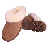 MYLUNE HOME Echte Lammfell Hausschuhe Damen Geschenke für Frauen Flauschige...