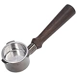 Kaffee-Siebträger, 51 mm, ergonomischer Griff aus schwarzem Palisander, bodenloser...