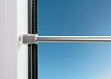 Deco4Me Gardinenstange ohne Bohren 40-60 cm, Silber - Scheibengardinenstange,...